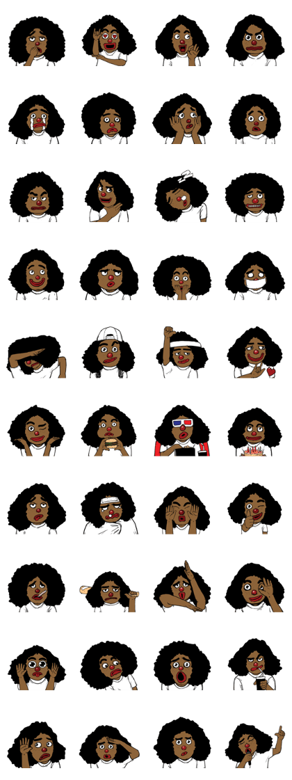 Afro Girl's time