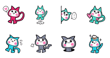 Daily Sticker of cheek cat
