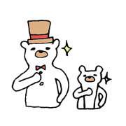 Sticker gentleman bear