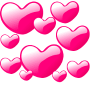 Many heart shapes! Love hearts!