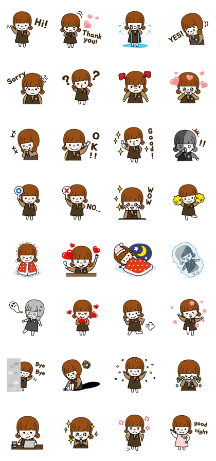 Cute! jane's daily stickers(global)