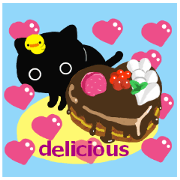 Large font size sticker & spring & cat