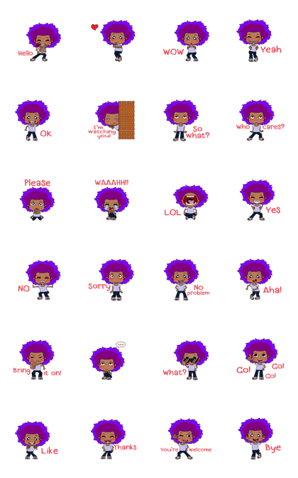 Afro girl animation