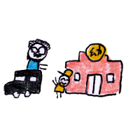 Child car dad sticker.