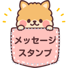 fluffy fat Pomeranian Message Sticker2