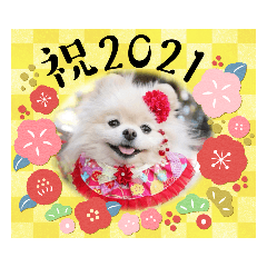 Hime's New Year sticker 2021