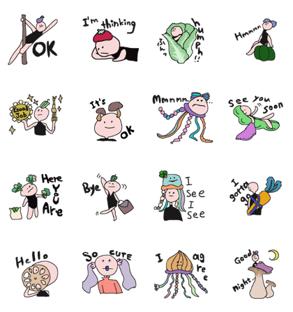 Vegetable Girl And Jellyfish