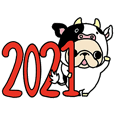 Frebullchan Japanese new year Sticker