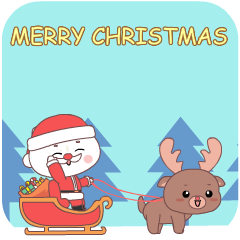 Santa Cat : Animated