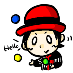 Little clown CHIERO's stickers(English)