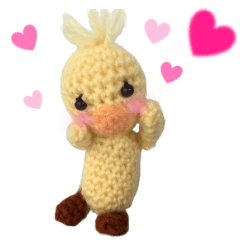 a soft chick knitted toy