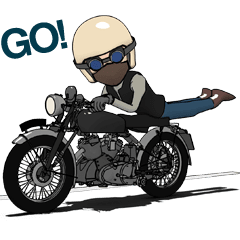Cafe Racer Classic rider Animation