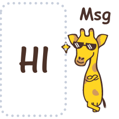 Giraffe message stickers EN