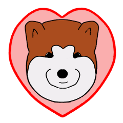 Akita inu dog sticker with no letter