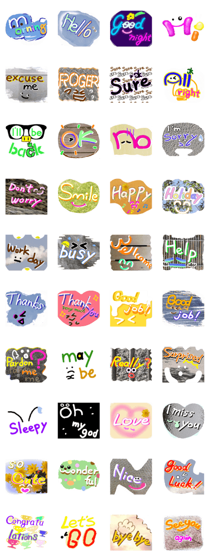 Simple lettering sticker