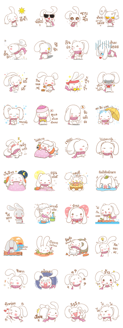 Pink rabbit scarf