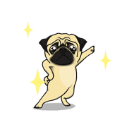 Fawn Pug Animated!