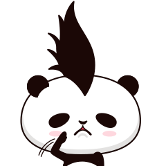 Cool, cute Mohawk panda