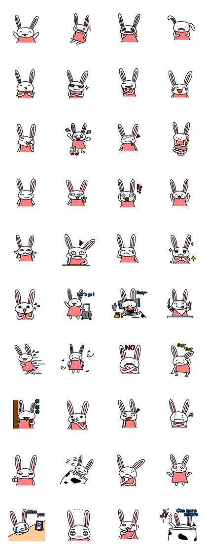 Ayou and Lunglung-40 icons of rabbit!