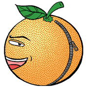 Orange in the wall