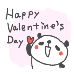 Valentine's day panda stickers!
