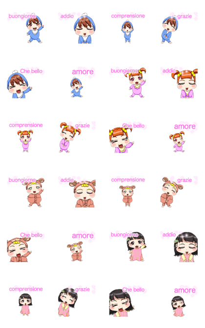 Lovely Rougey Baby Animation Italian