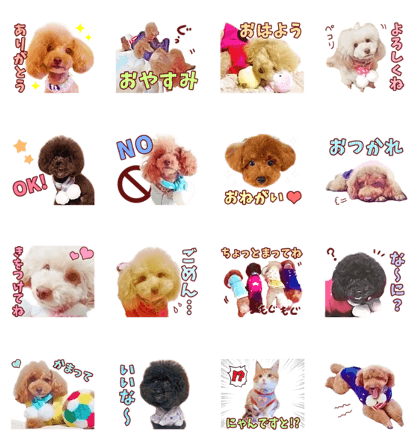 Toypoo and Nyanko's daily stamp
