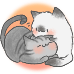 healing watercolor cat