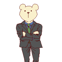 Bear in a suit.