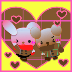 Rabbit and bear daily(Valentine)