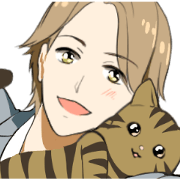 Brown tabby cat&Japanese Boy