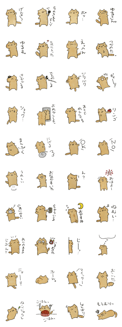 chatora cats sticker