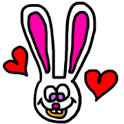 Colorful rabbits in Japan