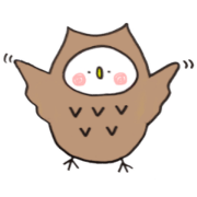 A sticker of owl's "Aurun"