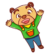 Children's bear sticker
