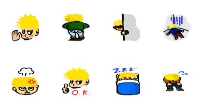 A blond boy