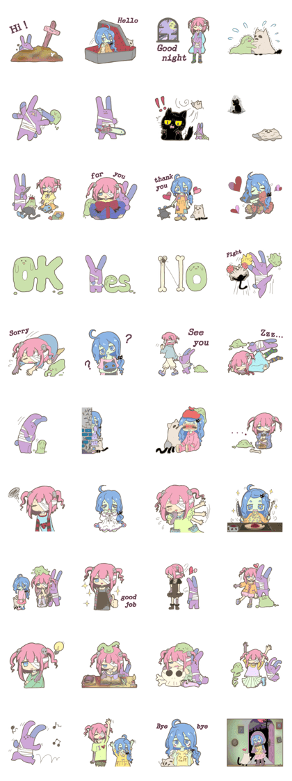 Pastel colour zombie