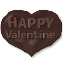 Chocolate and Heart shape