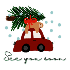 Merry Christmas with Santa Sloth