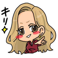 作業着の金髪女の子 Line スタンプ Line Store 作業着の金髪女の子 Line スタンプ Line Store