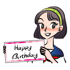 high school girl wish you happy birthday
