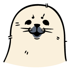 Harp seal's baby sticker