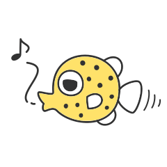 Yellow boxfish stickers