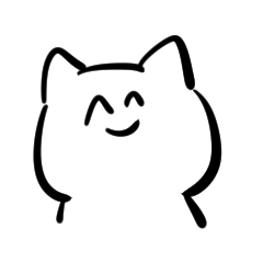 white smile cat