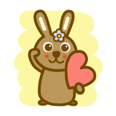 Every day rabbit sticker