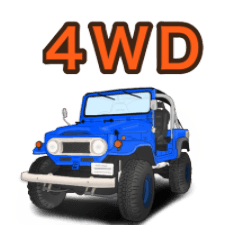 オフロード、4WD、クロカン車スタンプ