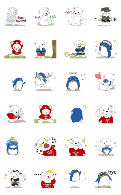 Polar bear and penguin-animated 4