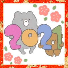 [New Year holidays] Crayon bear