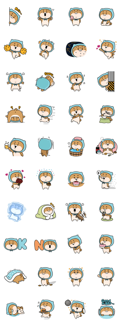 Poding - Blue muffler Shiba dog