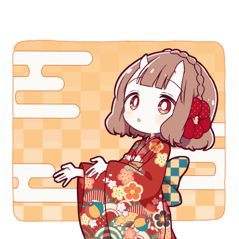 ONINOKO girl sticker for celebrations